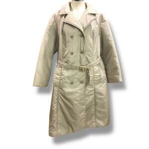 Size 24.5 Bromleigh Womens Vintage Insulated Coat Belted Midi Faux Plus Size